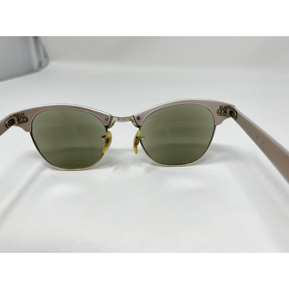 VINTAGE Eyeglasses ALUM 46 [] 20 5 1/2 Eyeglasses Great Condition 12k GF Bridge - Picture 7 of 12